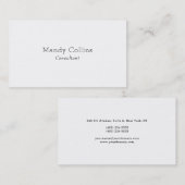 Trendy Schlicht Minimalistisch Beruflich Moderne Visitenkarte (Vorne/Hinten)