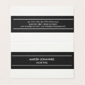 Trendy Schlicht Simple Gray White Business Card Visitenkarten (Außenseite Aufgefaltet)