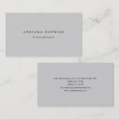 Trendy Schlicht Simple Light Gray Beruflich Visitenkarte (Vorne/Hinten)