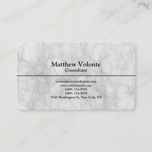 Trendy Schlicht Stylish Gray Beruflich Visitenkarte (Vorderseite)