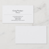Trendy Schlichte Classic Manager Business Card Visitenkarte (Vorne/Hinten)