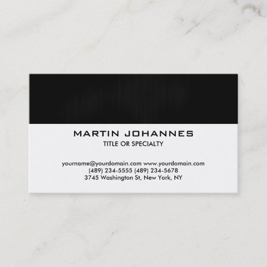 Trendy Schlichte Einfach-Business-Karte Visitenkarte (Vorderseite)