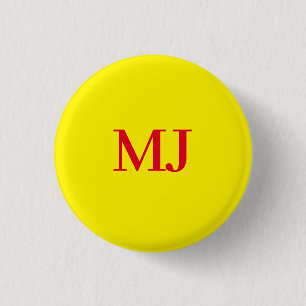 Trendy schlichte Monogramm-Initialen Button