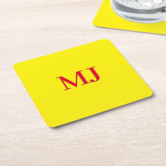 Trendy schlichte Monogramm-Initialen Rechteckiger Pappuntersetzer (angewinkelt)