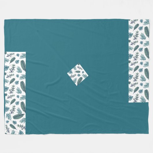Trendy Schöne Blätter Fleece Blanket (Vorderseite (Horizontal))