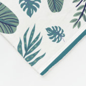 Trendy Schöne Blätter Fleece Blanket (Ecke)