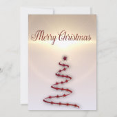 Trendy, schöner, roter Weihnachtsbaum Einladung (Rückseite)