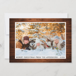 Trendy Schreibmaschine Schriftart Wood Minimalisti Feiertagskarte