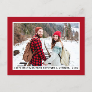 Trendy Schreibwriter Schriftart Minimalistisch Fot Postkarte