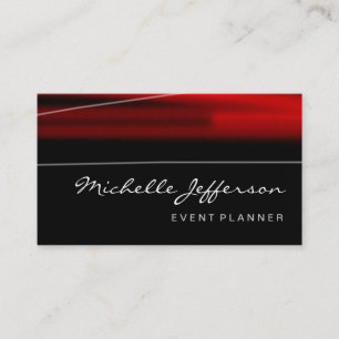 Trendy Schrift Rot Schwarz Muster Visitenkarte