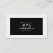 Trendy Schwarz-weiß Border Modern Business Card Visitenkarte (Rückseite)
