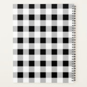 Trendy Schwarz-weiß Checkered Zuhause School Lekti Planer (Rückseite)