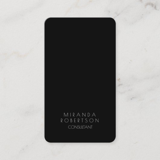 Trendy Schwarz-weiß Creative Consultant Manager Visitenkarte (Vorderseite)