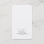 Trendy Schwarz-weiß Creative Consultant Manager Visitenkarte (Rückseite)