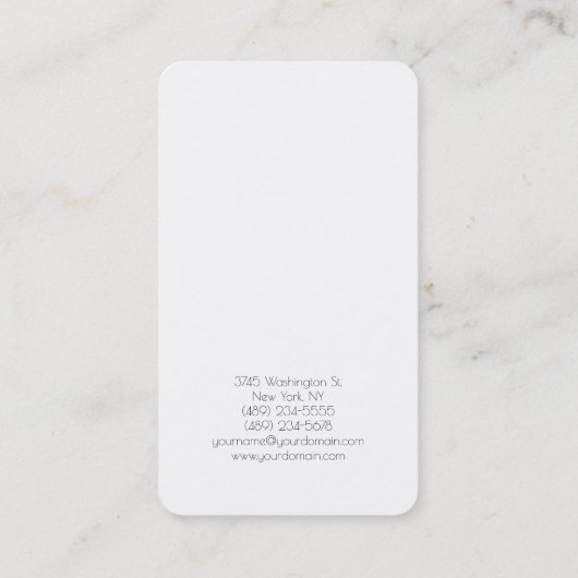 Trendy Schwarz-weiß Creative Consultant Manager Visitenkarte (Rückseite)