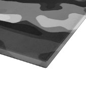 Trendy Schwarz-weiß Grau Abstraktes Muster Schneidebrett (Ecke)