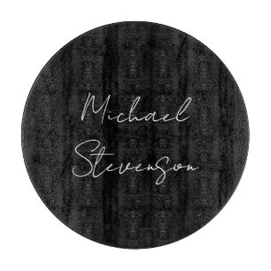 Trendy Schwarz-weiß Handwriting Minimalistisch Schneidebrett