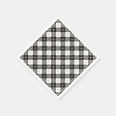 Trendy Schwarz-weiß Kariert Serviette (Ecke)