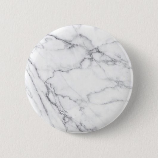Trendy Schwarz-weiß Marble Stone Button (Vorderseite)
