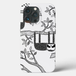Trendy Schwarz-weiß Modern Sloth Tough Case