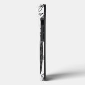 Trendy Schwarz-weiß Modern Sloth Tough Case (Rückseite / Links)