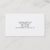 Trendy Schwarz-weiß Monogram Schlicht Visitenkarte (Rückseite)