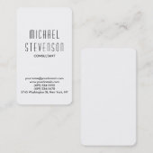 Trendy Schwarz-weiß Rounded Corner Business Card Visitenkarte (Vorne/Hinten)