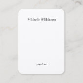 Trendy Schwarz-weiß Schlicht kreativ Minimalistisc Visitenkarte (Vorderseite)