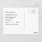 Trendy Schwarz-weiß Stripes Ernennung Erinnerung Postkarte (Rückseite)