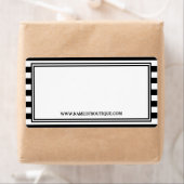 Trendy Schwarz-weiß Stripes Hair Salon Website (Insitu)