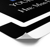 Trendy Schwarz-weiß Stripes Salon Informationszeic Poster (Ecke)