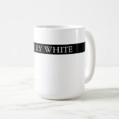 Trendy Schwarz-weiß Stylish Einfach Schlicht Ihren Kaffeetasse (VorderseiteRechts)