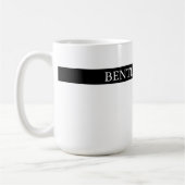 Trendy Schwarz-weiß Stylish Einfach Schlicht Ihren Kaffeetasse (Links)