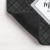 Trendy Schwarz-weiß tartan Personalize Monogram Mousepad (Ecke)