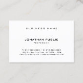 Trendy Schwarz-weiß Template Modernes, einfaches E Visitenkarte (Rückseite)