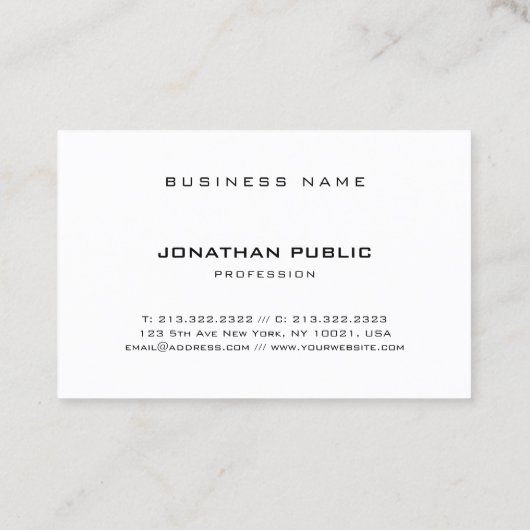 Trendy Schwarz-weiß Template Modernes, einfaches E Visitenkarte (Rückseite)