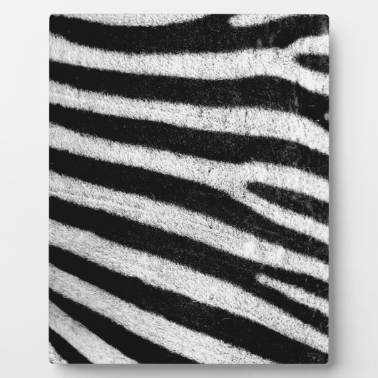 Trendy Schwarz-weiß Zebra Stripes Fotoplatte (Vorderseite)