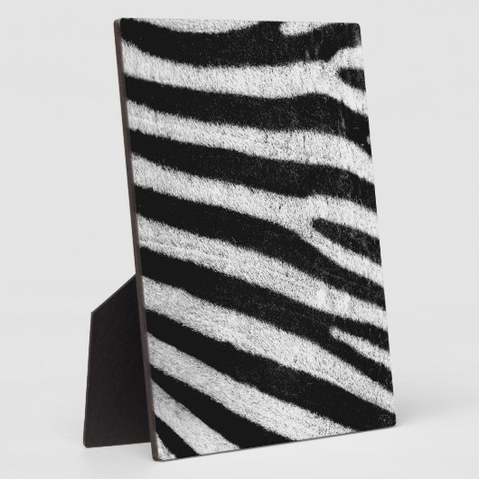 Trendy Schwarz-weiß Zebra Stripes Fotoplatte (Seite)