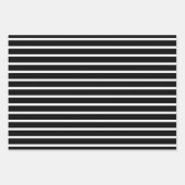 Trendy Schwarz-weiße FotoCollage 18. Geburtstag Geschenkpapier Set (Vorderseite 2)