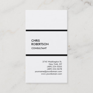 Trendy Schwarz-weiße, moderne Visitenkarte