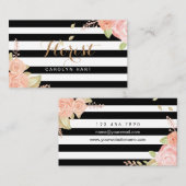 Trendy Schwarz-weiße Visitenkarte (Vorne/Hinten)