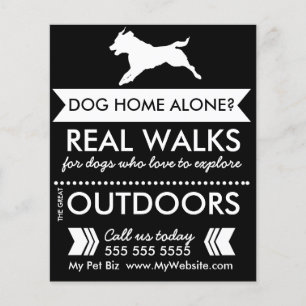Trendy Schwarze Hund-Silhouette Hundeausführer Fly Flyer