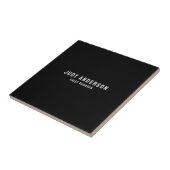 Trendy Schwarze Professionelle Schlichte Moderne E Fliese (Seite)