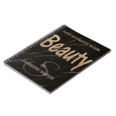 Trendy schwarzer notizblock (Linke Seite)