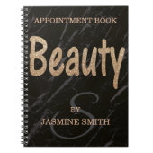 Trendy schwarzer notizblock (Vorderseite)