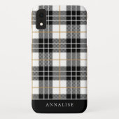 Trendy schwarzes/weißes kariertes Muster Case-Mate iPhone Hülle (Rückseite)