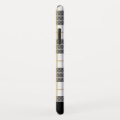 Trendy schwarzes/weißes kariertes Muster Case-Mate iPhone Hülle (Hinten/Rechts)