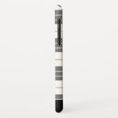 Trendy schwarzes/weißes kariertes Muster Case-Mate iPhone Hülle (Hinten/Links)