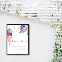 Trendy Scoopy Eisring Brautparty Poster