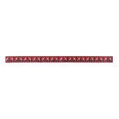 Trendy Scottish pattern mit Rentierschwarz rot Satinband (Vorderseite)